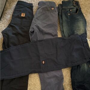 Dickies Black and Blue Men's Pants